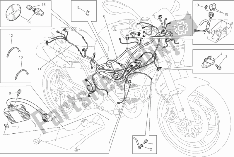 Toutes les pièces pour le Faisceau De Câblage du Ducati Monster 795-Thai 2013